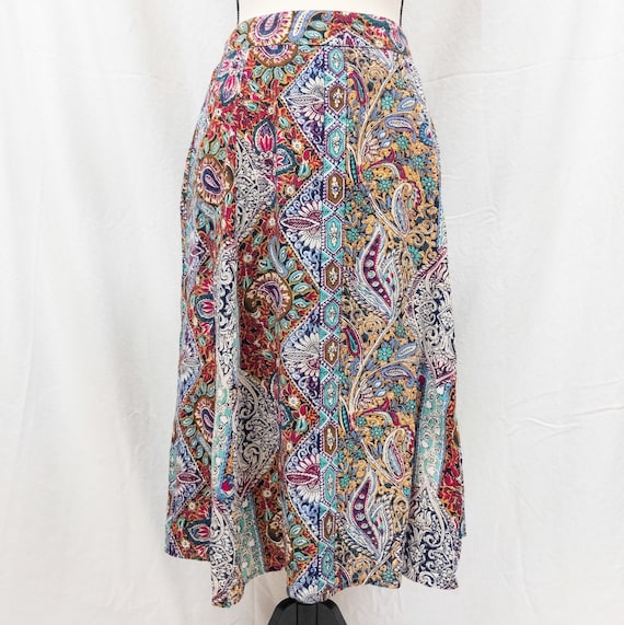 Vintage 80s/90s Paisley Midi Skirt