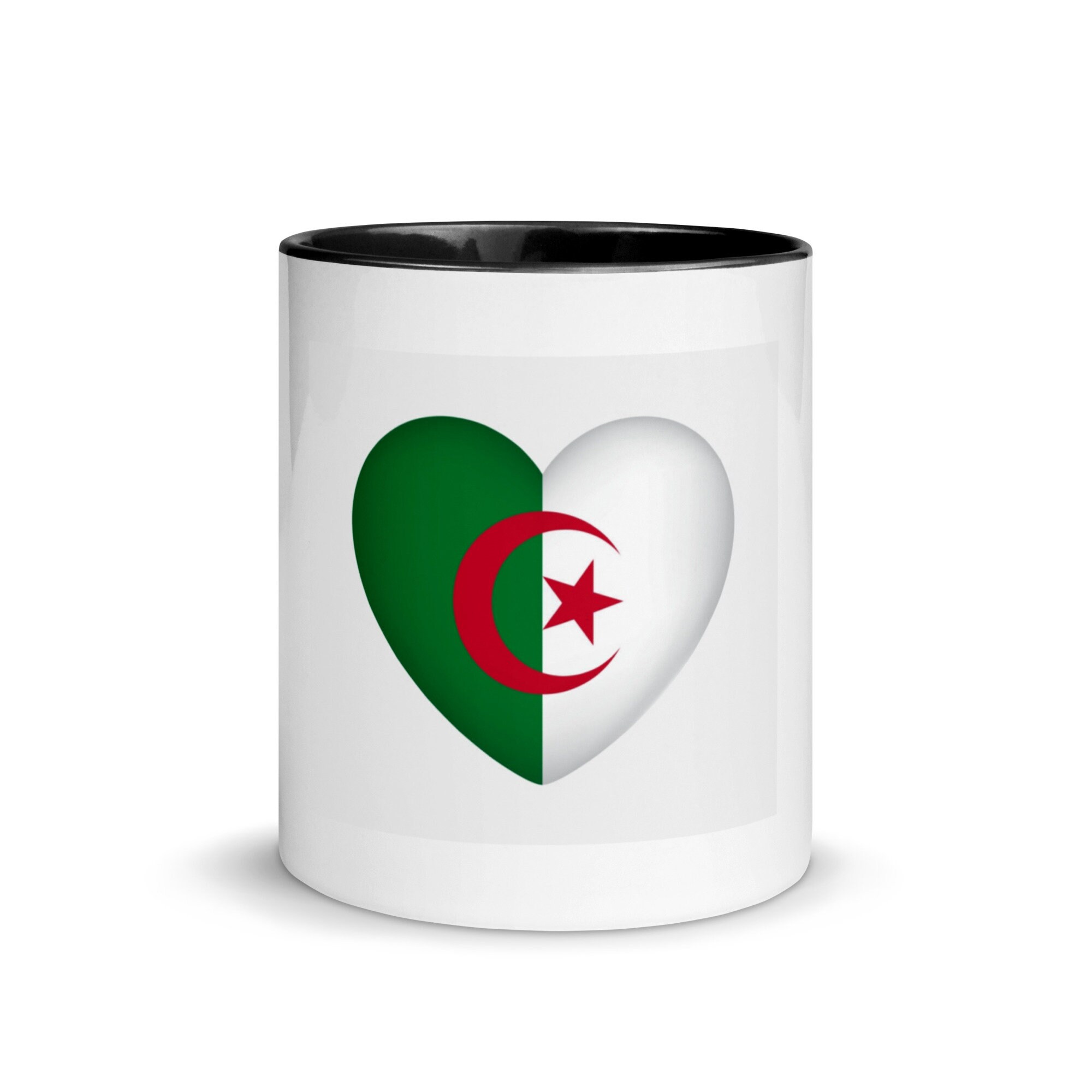 Mug à Intérieur Coloré avec Drapeau Algérie