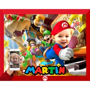 Super Mario Portrait from Your Photo! Be your favorite character from the new movie! Mario, Luigi, Peach and many more!