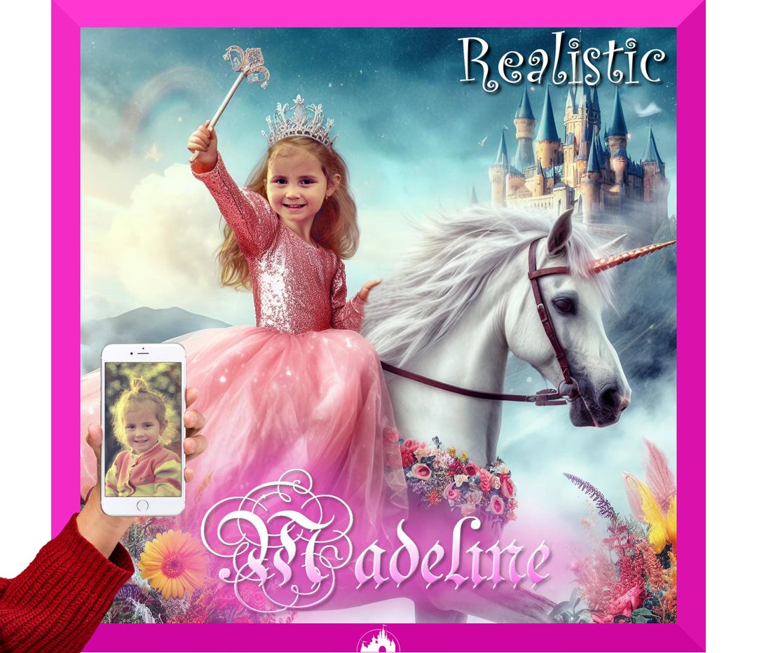 Unique Princess Custom Princess Unicorn Portrait: Fantasy Photo Art - Etsy