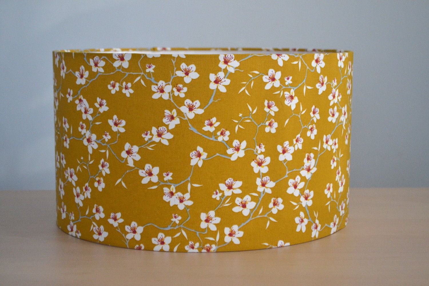 Yellow Almond Flower Cotton Fabric Lampshade Floral Fabric