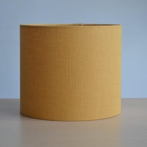 Paralume Cilindro Con Tessuto Cotone, Fatto A Mano, Per Lampada Da Tavolo, Sospensione, Piantana (50 Cm Diametro, 25 Cm Altezza, Avorio - 3