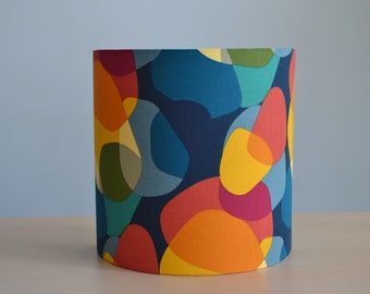 Retro sixties cotton wall light, retro sixties fabric wall light, multi-colored fabric wall light