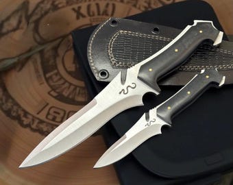 Handmade Jack Krauser Knife Replica | Leon Kennedy | RE4 | Resident Evil | Cosplay | Hunting | CAMPING |  Hand Forged Steel | Leather Cover