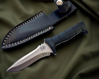 Handmade Leon Scott Kennedy Knife Replica | Leon Kennedy | RE4 | Resident Evil | Cosplay | Hunting |  Hand Forged Steel | Leather Cover