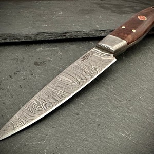 Handmade Damascus steel Paring kitchen, Chef gift true layers Real Wood Handle image 2