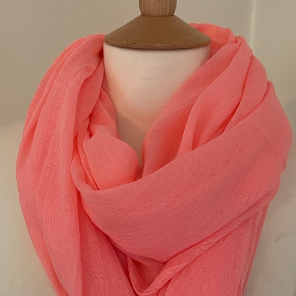 Neon Pink Scarf - Etsy