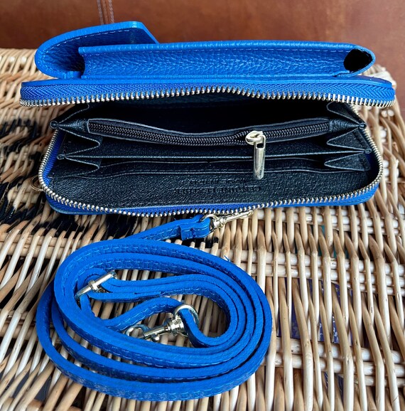 Leather Crossbody Phone Bag Wallet With Strap & Secure Pocket Etsy