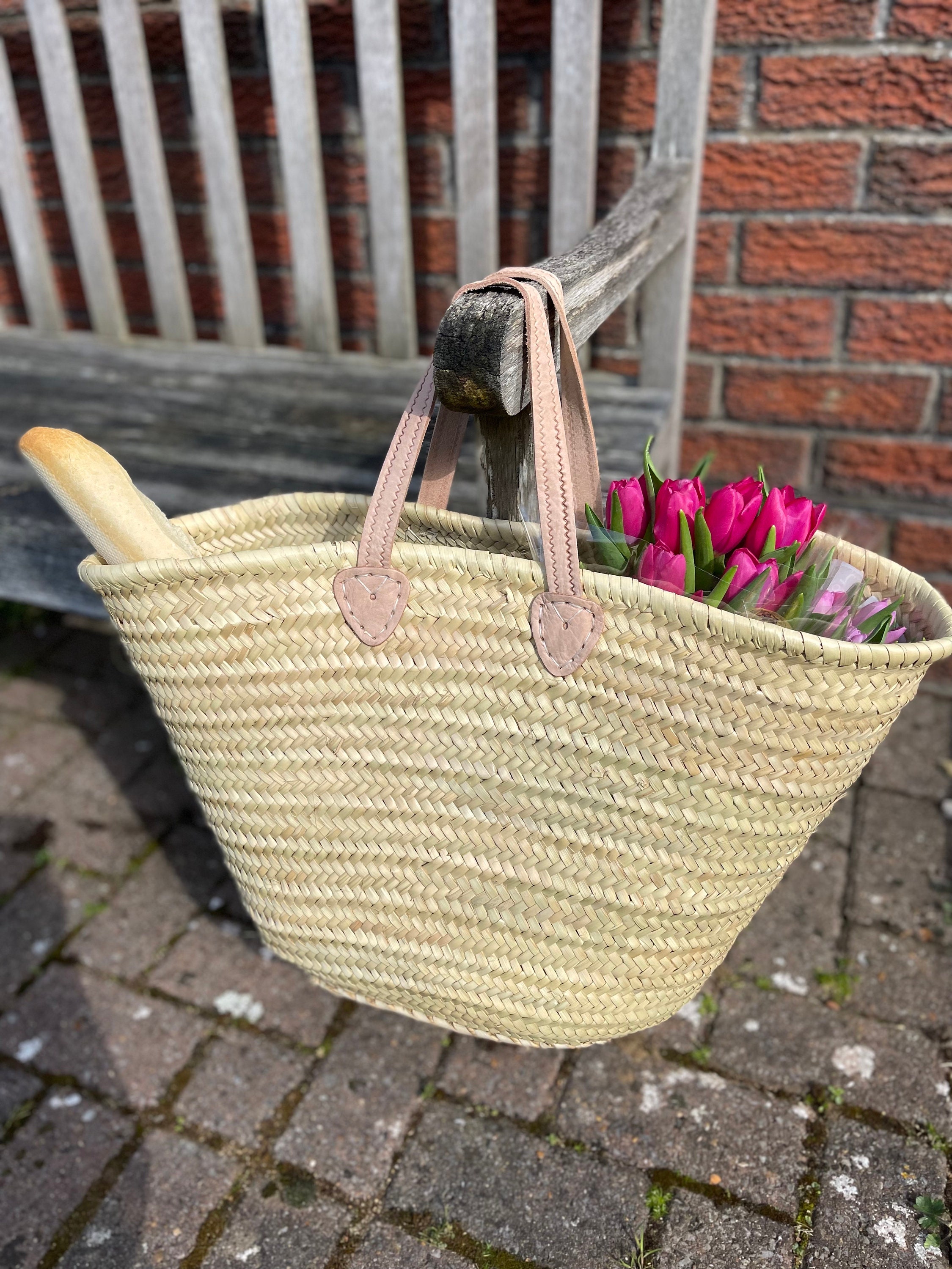 Small Straw French Market Bag 