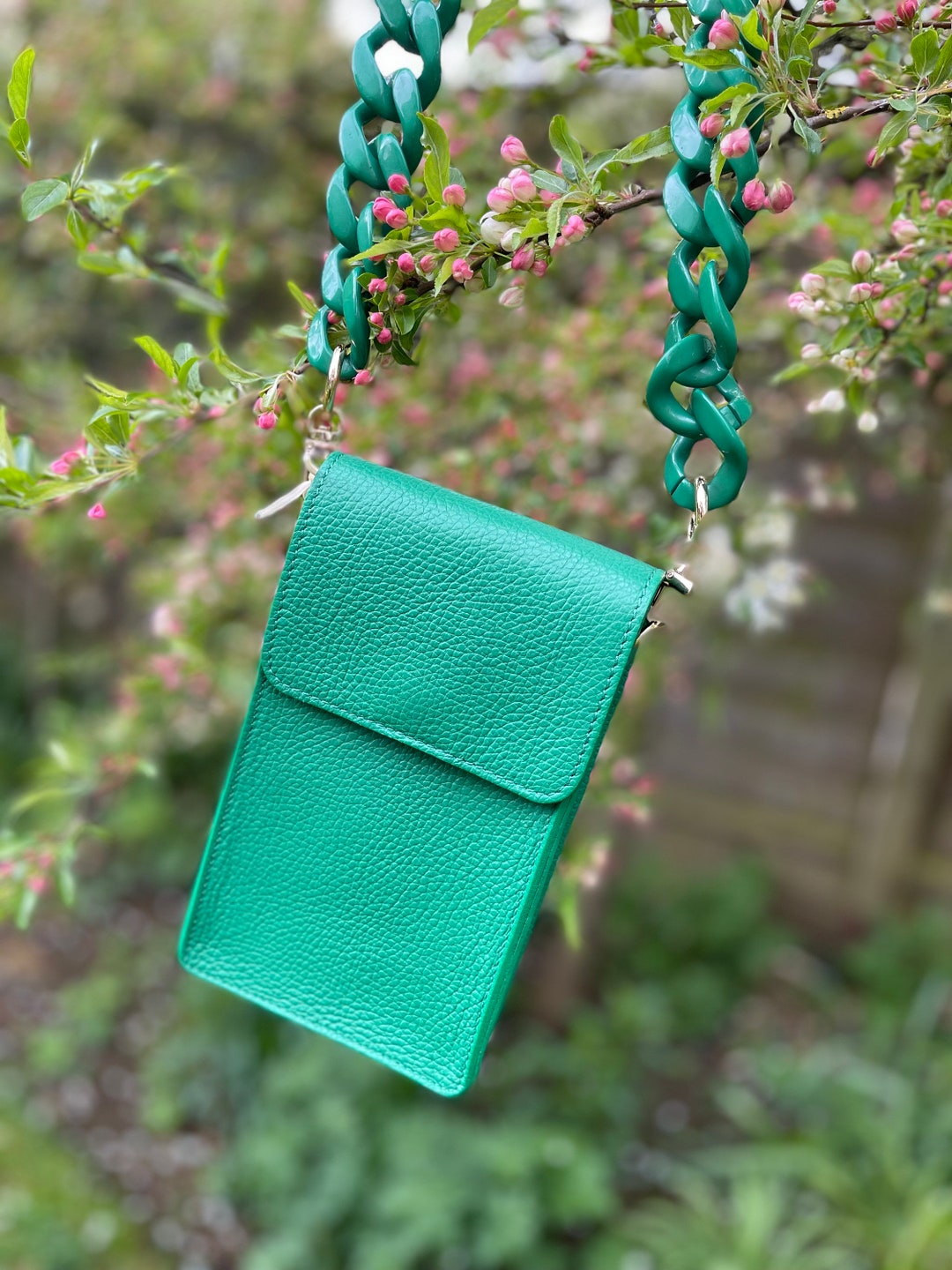 Italian Leather Crossbody Bag Flap Over With Adjustable Strap Etsy