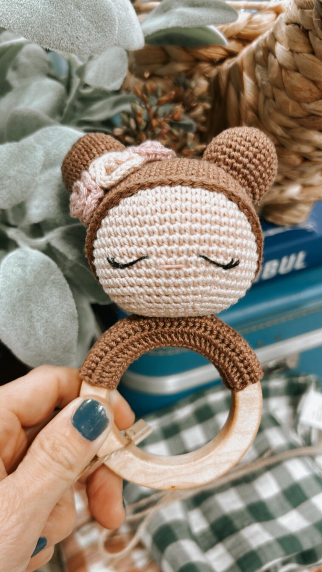 Personalized Baby Rattle,handmade Crochet Rattle, Baby Girl Rattle ...
