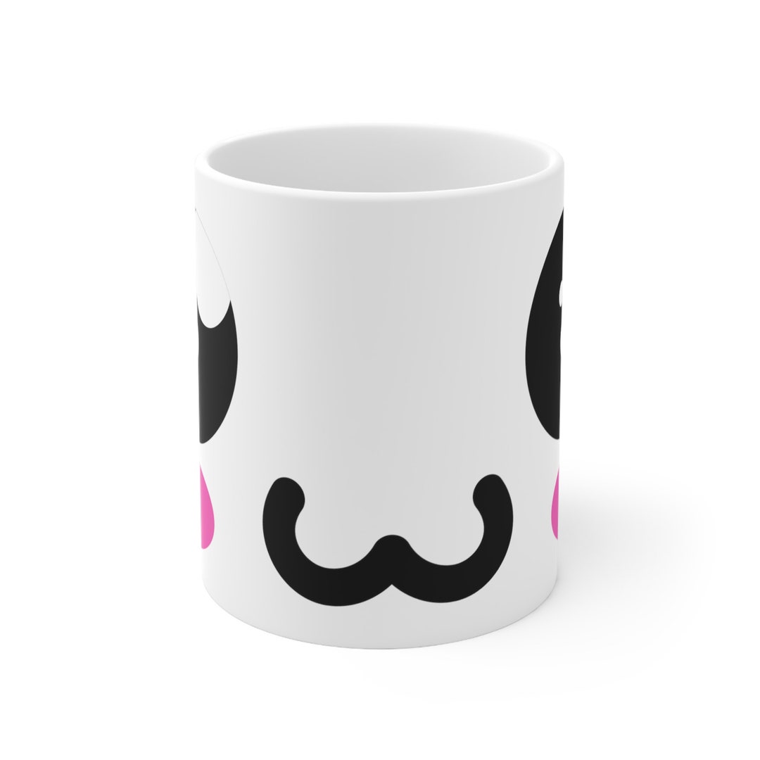 Kawaii Cute Big Eyes Face Coffee Mug Anime Face Mug Kawaii Face Mug