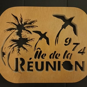 Île de la Réunion, décoration murale en bois chantournée