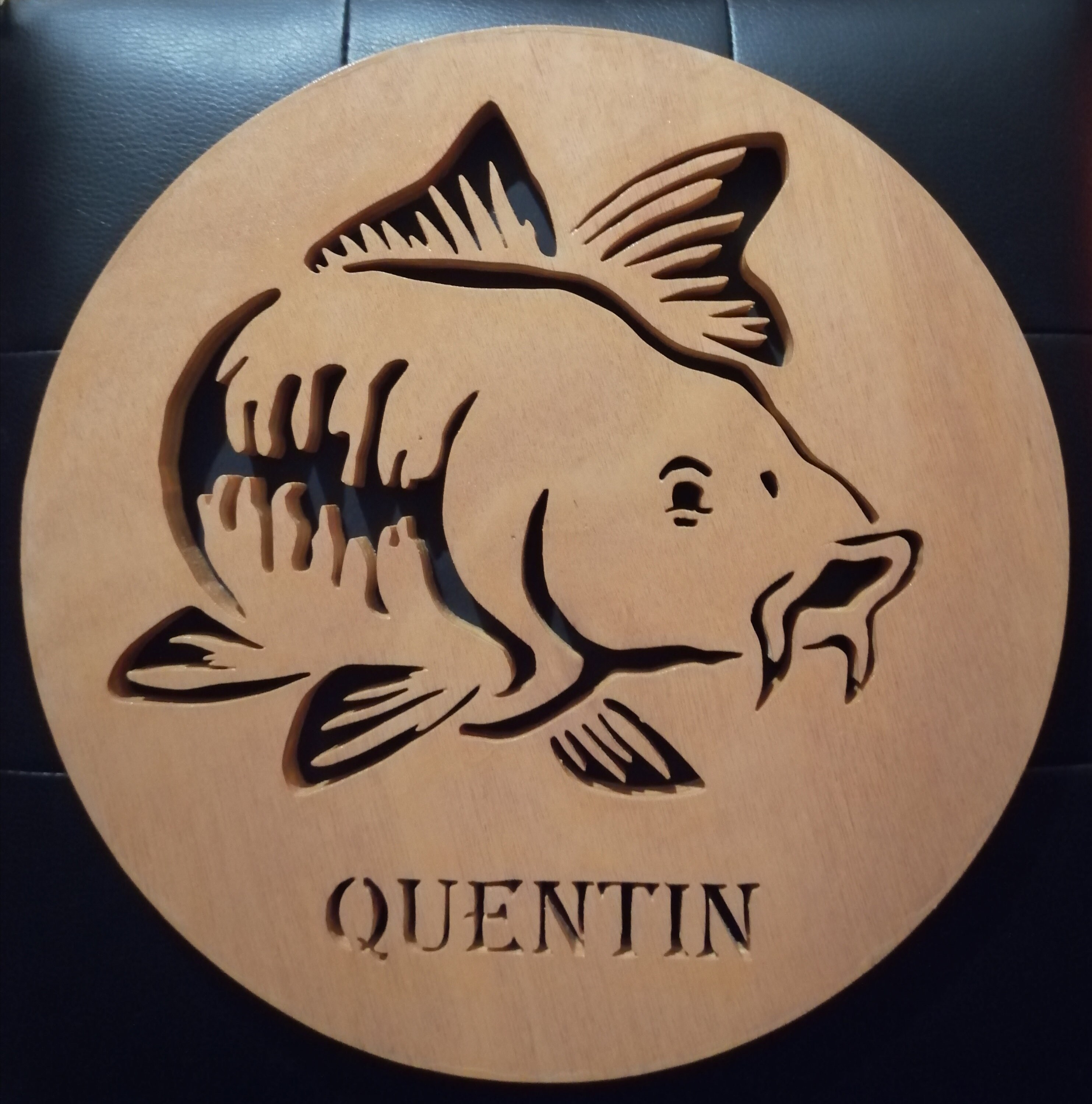 Carpe en Bois avec Prénom