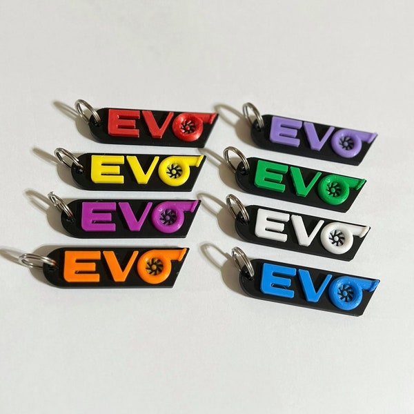 3D Printed Evo Turbo Keychain | Mitsubishi Lancer Enthusiast Gift