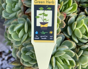 Green Herb Plant Tag Sticker - Resident Evil