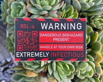 Biohazard Warning Sticker - Resident Evil
