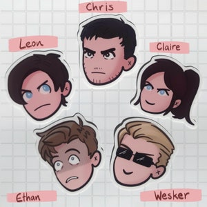 Resident Evil 2&quot; Chibi Vinyl Stickers