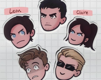 Resident Evil 2" Chibi Vinyl Stickers