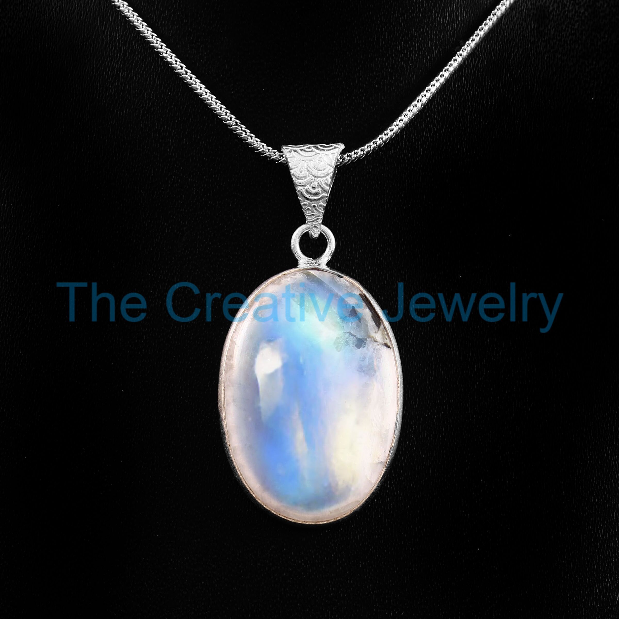Genuine Oval Moonstone Pendant, Silver Pendant, June Birthstone Pendant, Bezel Setting Pendant, Rainbow Moonstone Jewelry, Birthday Gift - Etsy Genuine Oval Moonstone Pendant, Silver Pendant, June Birthstone Pendant, Bezel Setting Pendant, Rainbow Moonstone Jewelry, Birthday Gift - Etsy