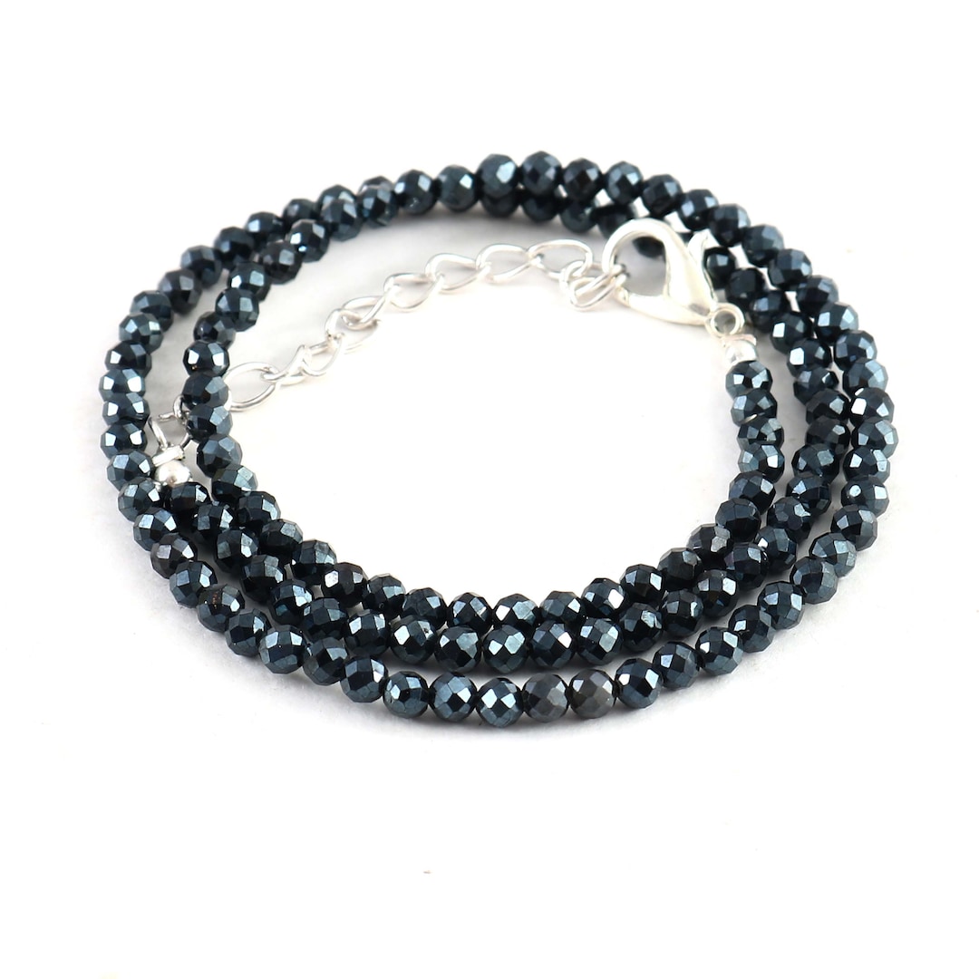 100 Natural Black Diamond Diamond Beads Faceted Rondelle Beads Black Diamond Beads Diamond