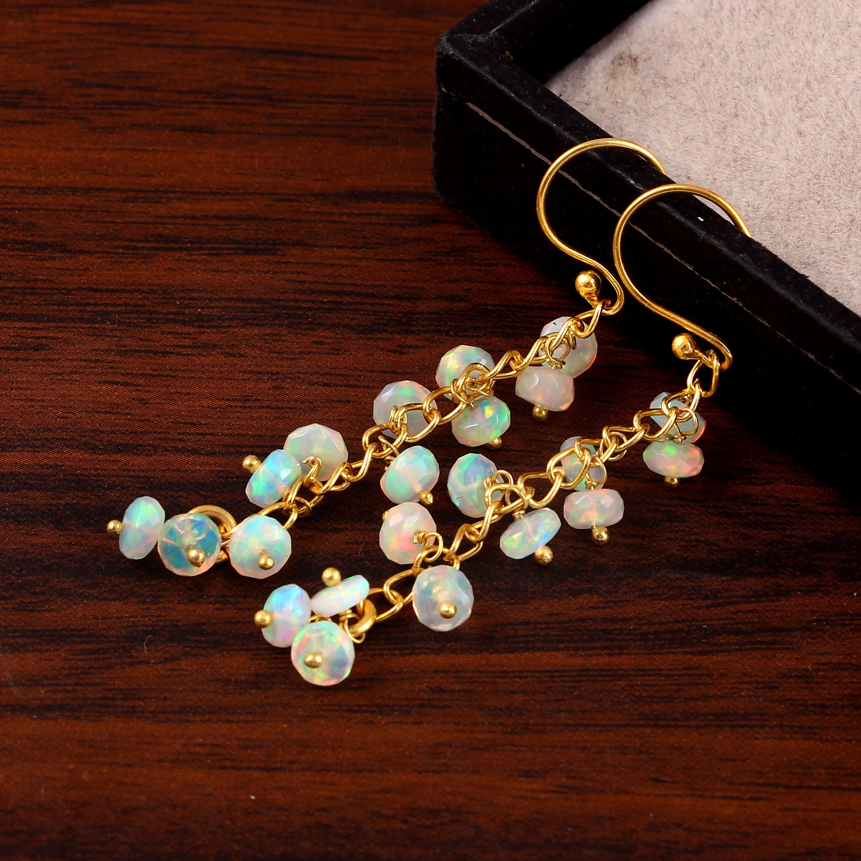 Opal Earring | 925 Sterling Silver | Fire Opal Earring
