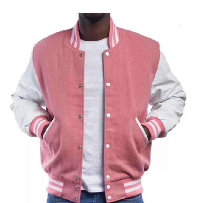 All pink letterman jacket sale