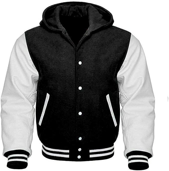 Men's Letterman Barrel Off White Varsity Jacket Green - Jackets Expert