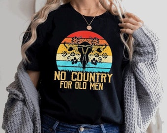 Vintage No Country For Old Men, Feminist Shirt, Uterus Shirt, Pro Choice Tee, Womens Rights Shirt, Abortion Rights T-Shirt, Women Power