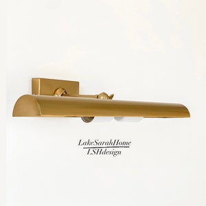 Brass Picture Light – 18” Wall-Mounted Art Light