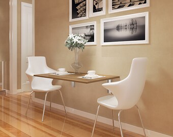 study table on wall Wall Hanging Table, Wall Folding Kitchen Table, Wall Hanging Dining Table, Wall Folding Desk, Space Saving Table, Modern Laptop Wall Desk