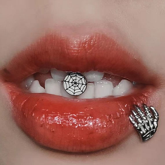 Spider Web Tongue Stud Spider Tongue Ring Cool Tongue Stud