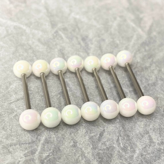 Pearl tongue ring deals