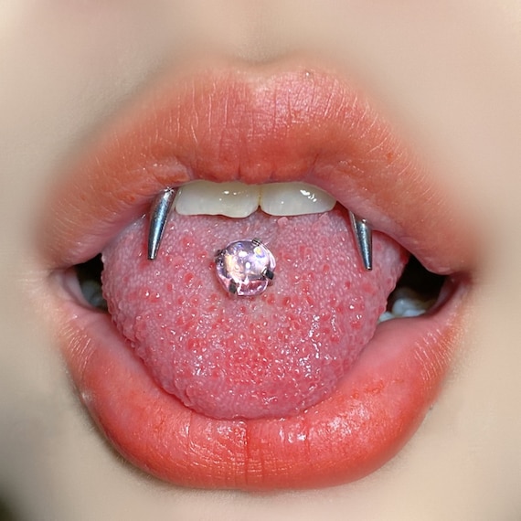 Diamond store tongue ring