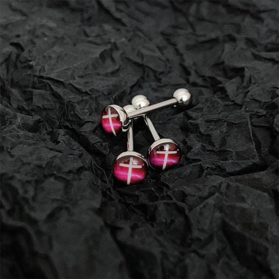 Cross tongue shop ring