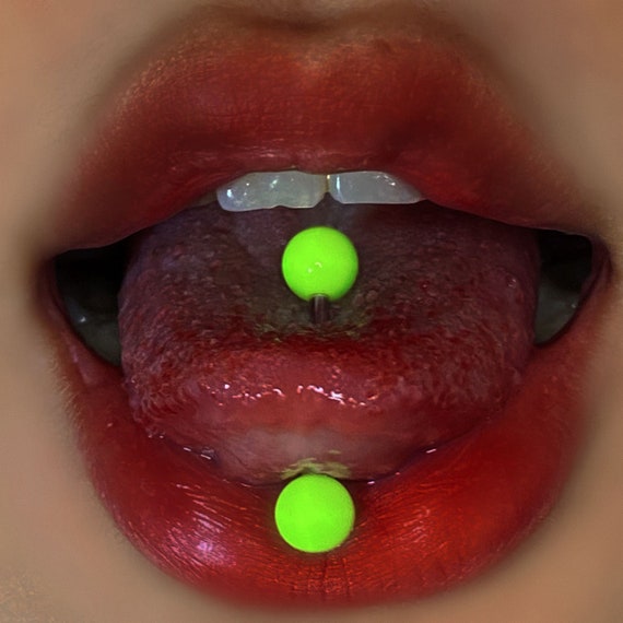 Matte Acrylic Tongue Stud Stud Piercing Moradi Tongue Ring Cute