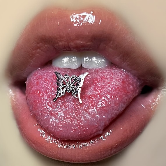Butterfly Tongue Stud Sweet Stud Piercing Tongue Ring Cool