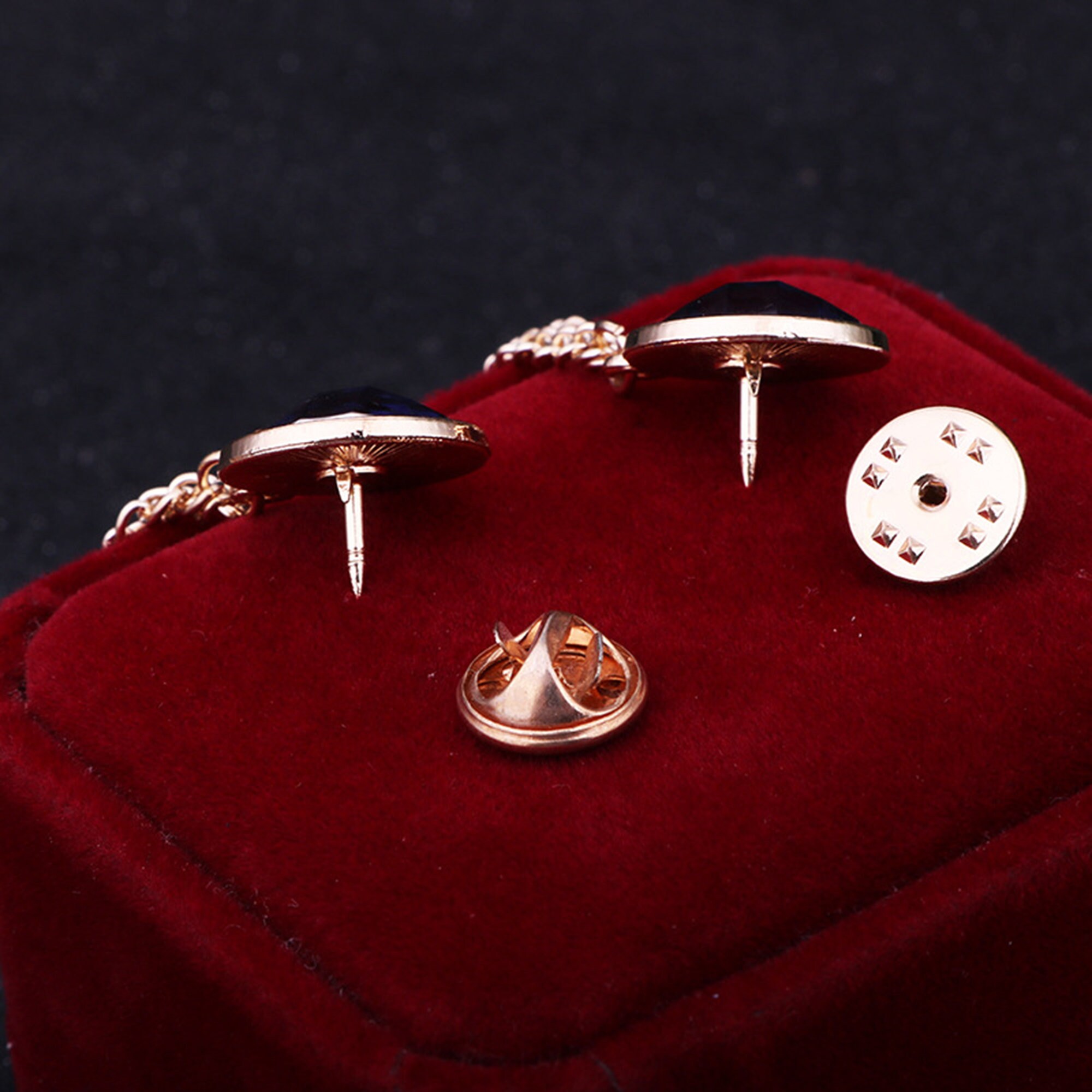 Vintage Rhinestone Tassel Chain Collar Clip Chain Brooch Etsy