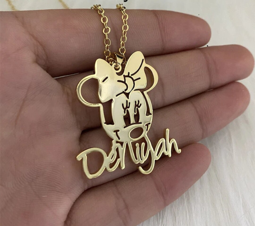 Minnie mouse 2024 gold necklace