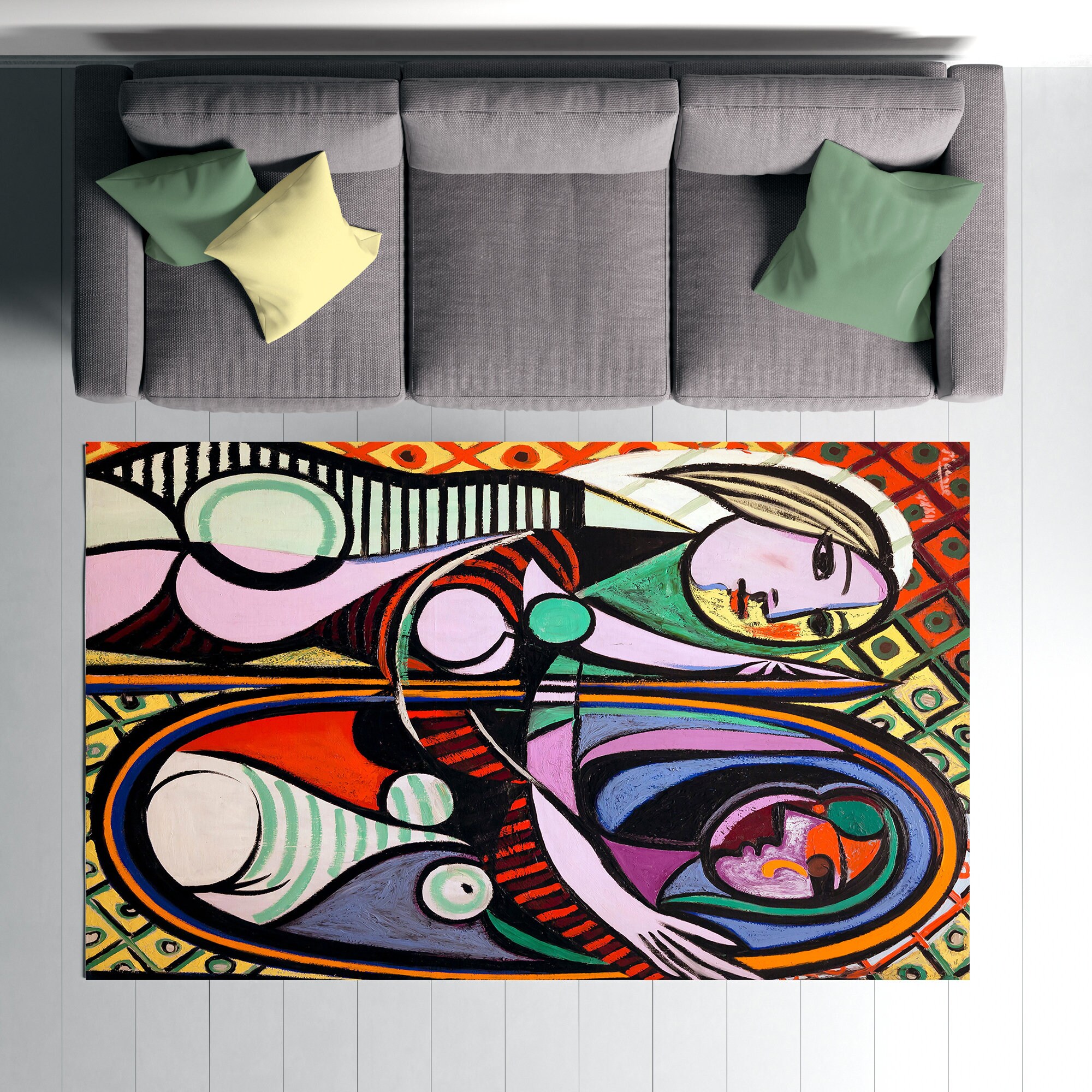 Pablo Picasso Girl Before a Mirror Carpet, Personalized Gift Carpet ...