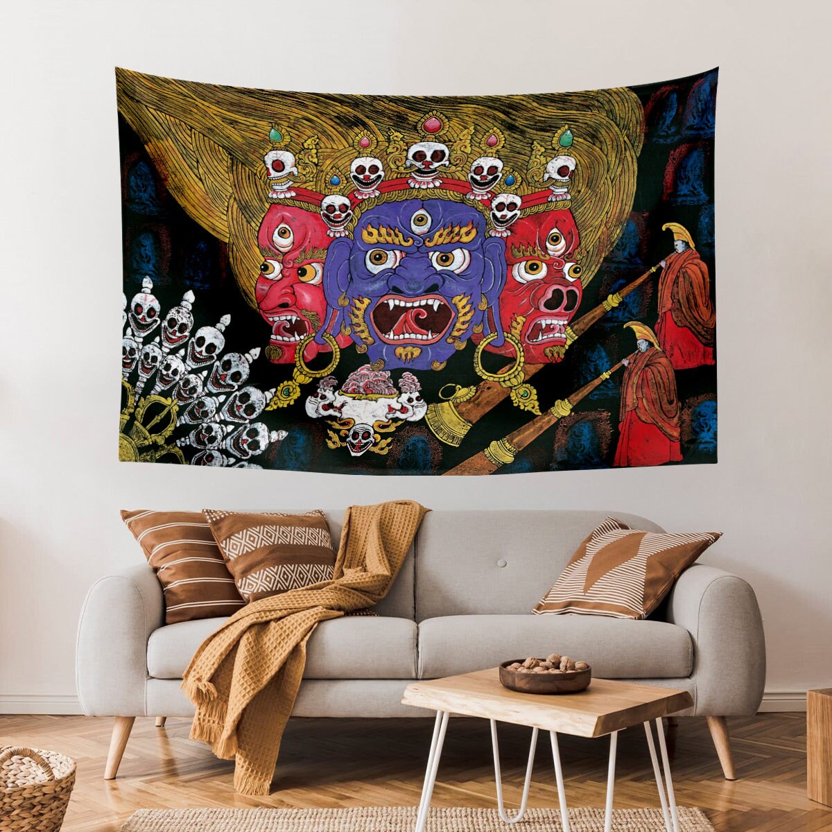 Vintage Tibetan Tapestry Buddhist Thangka and Mandala Art Meditation Ethnic Indian Bohemian Psychedelic wallhang Wallart Wall Carpet Etsy