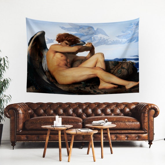 Fallen Angel Wall Tapestry Alexandre Cabanel wall Hanging painting Tapestry wall Art Design wallpaper wallcarpet homedecor wall Hang Etsy Canada