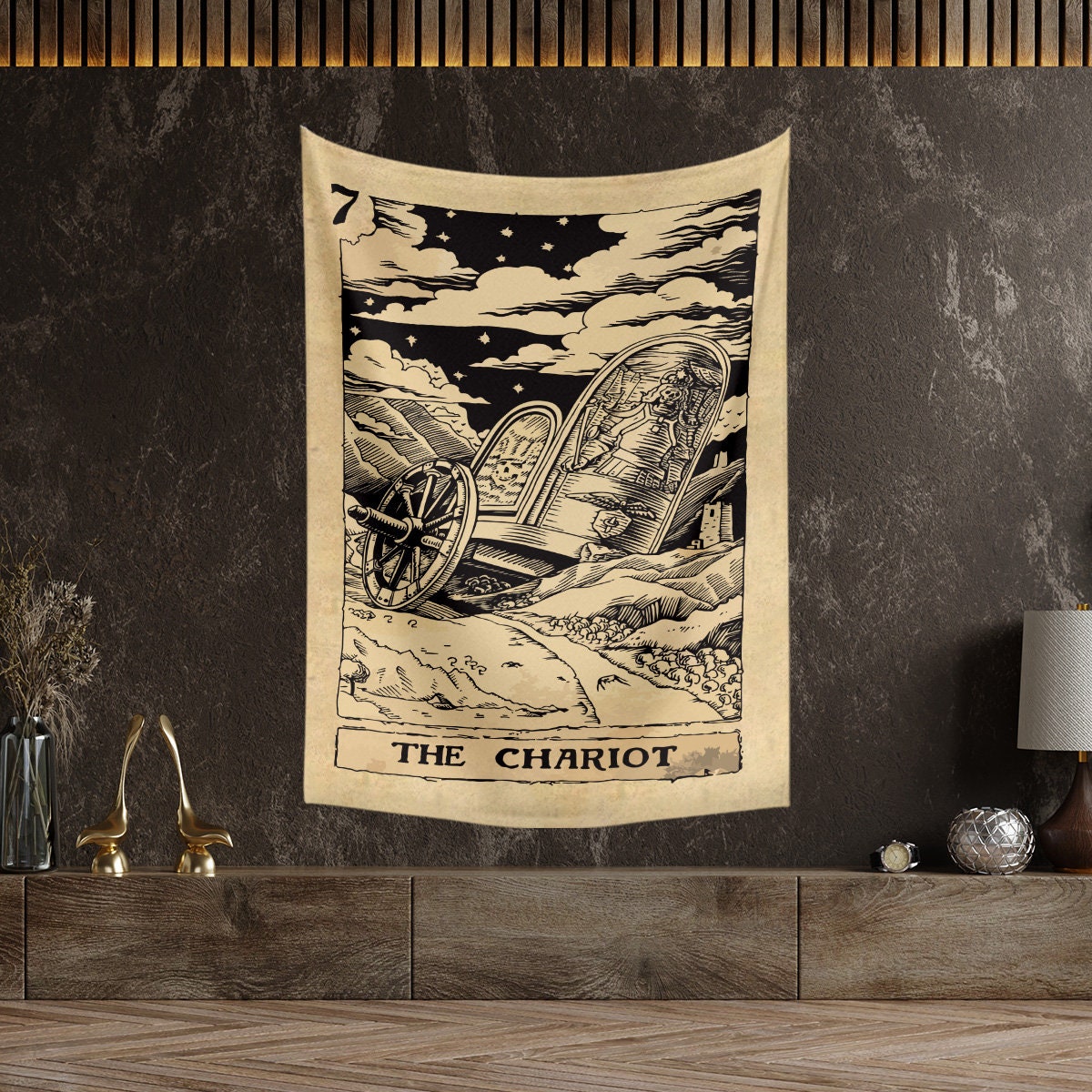 Tarot Tapestry the Chariot Tapestry Wall Hanging Mysterious Bohemian Medieval Europe Divination Tapestries wallhang Wallart Wall Carpet Etsy Canada
