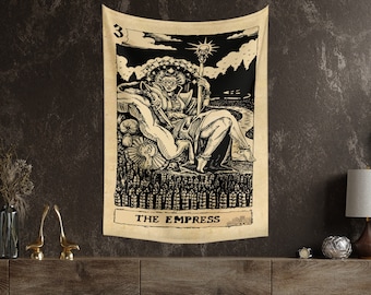Tarot Tapestry The Empress Tapestry Wall Hanging Mysterious Bohemian Medieval Europe Divination Tapestries ,Wallhang, Wallart, Wall Carpet