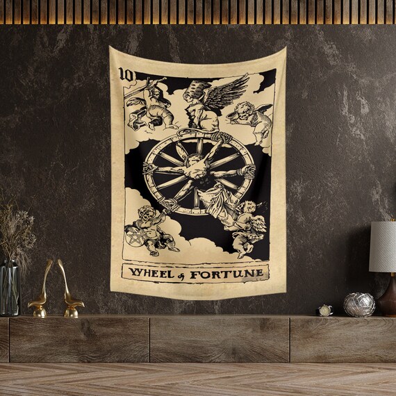 Tarot Tapestry Wheel and Fortune Tapestry Wall Hanging Mysterious Bohemian Medieval Europe Divination Tapestries wallhang Wallart Carpet Etsy Canada
