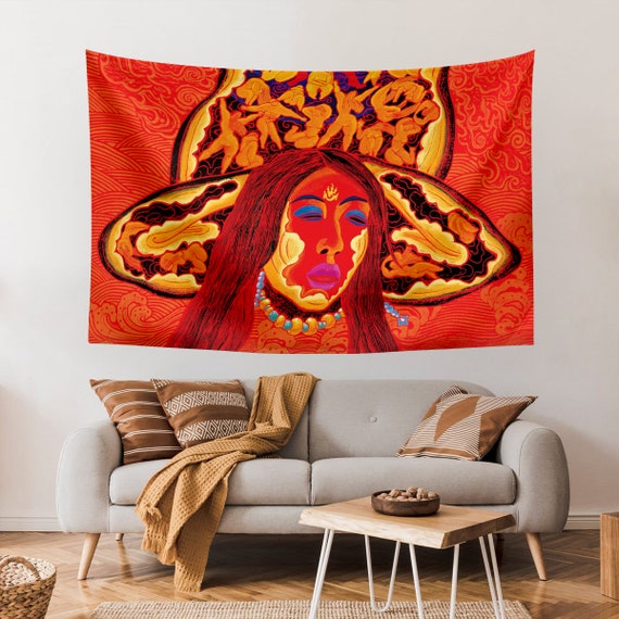 Vintage Tibetan Tapestry Buddhist Thangka and Mandala Art Meditation Ethnic Indian Bohemian Psychedelic wallhang Wallart Wall Carpet Etsy Ireland