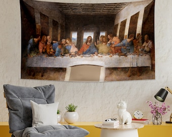 Leonardo da Vinci Wall Tapestry The Last Supper, Wall Hanging,Painting Tapestry,Wall Art Design,Wallpaper,WallCarpet,HomeDecor,Wall Hang,Art