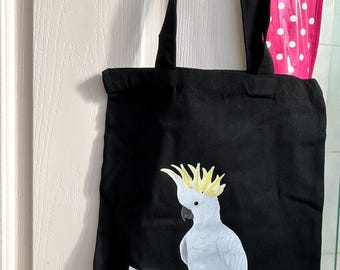 Illustrated Australian animal/flower tote bag