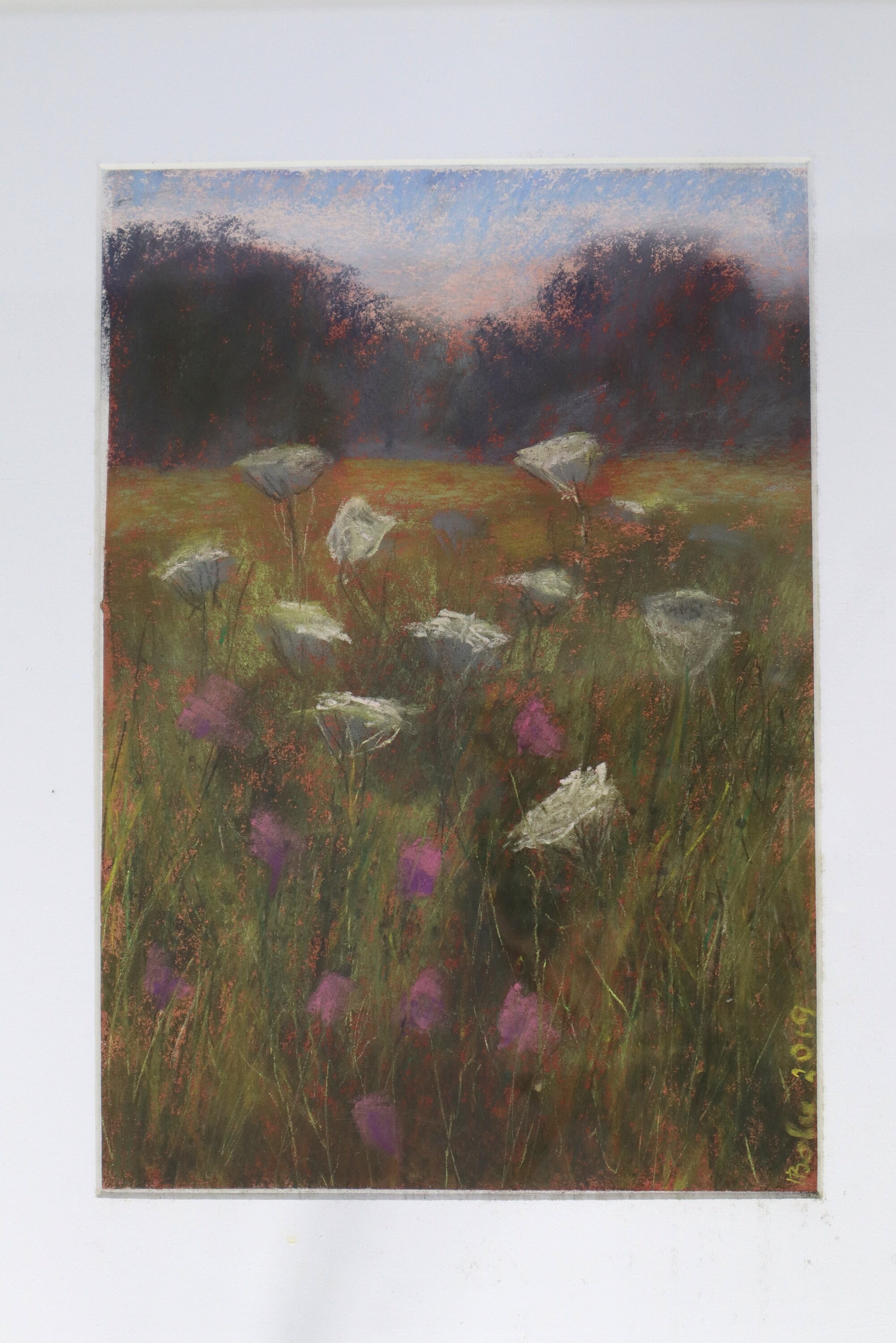 Summer Field of Flowers Pastel Drawing - Etsy