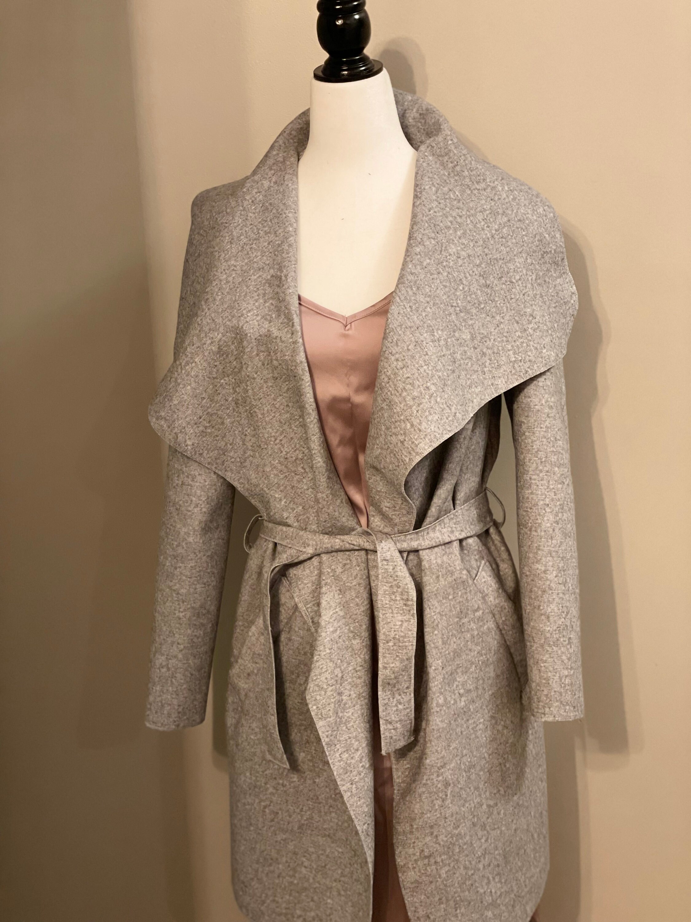 charcoal waterfall coat